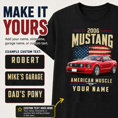 2006 Mustang Muscle Car Personalized Apparel