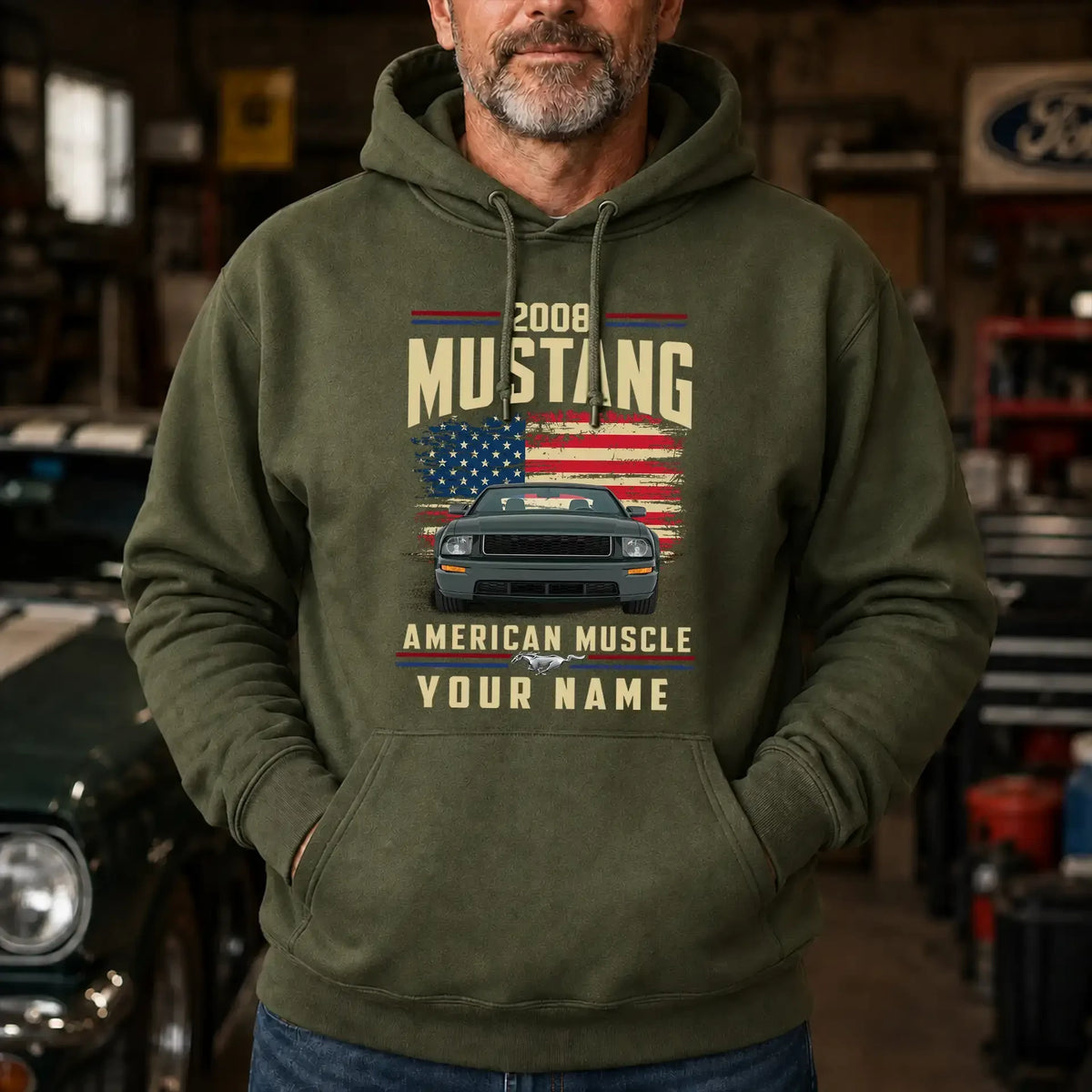 2008 Mustang Muscle Car Personalized Apparel
