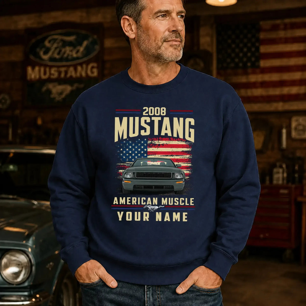 2008 Mustang Muscle Car Personalized Apparel