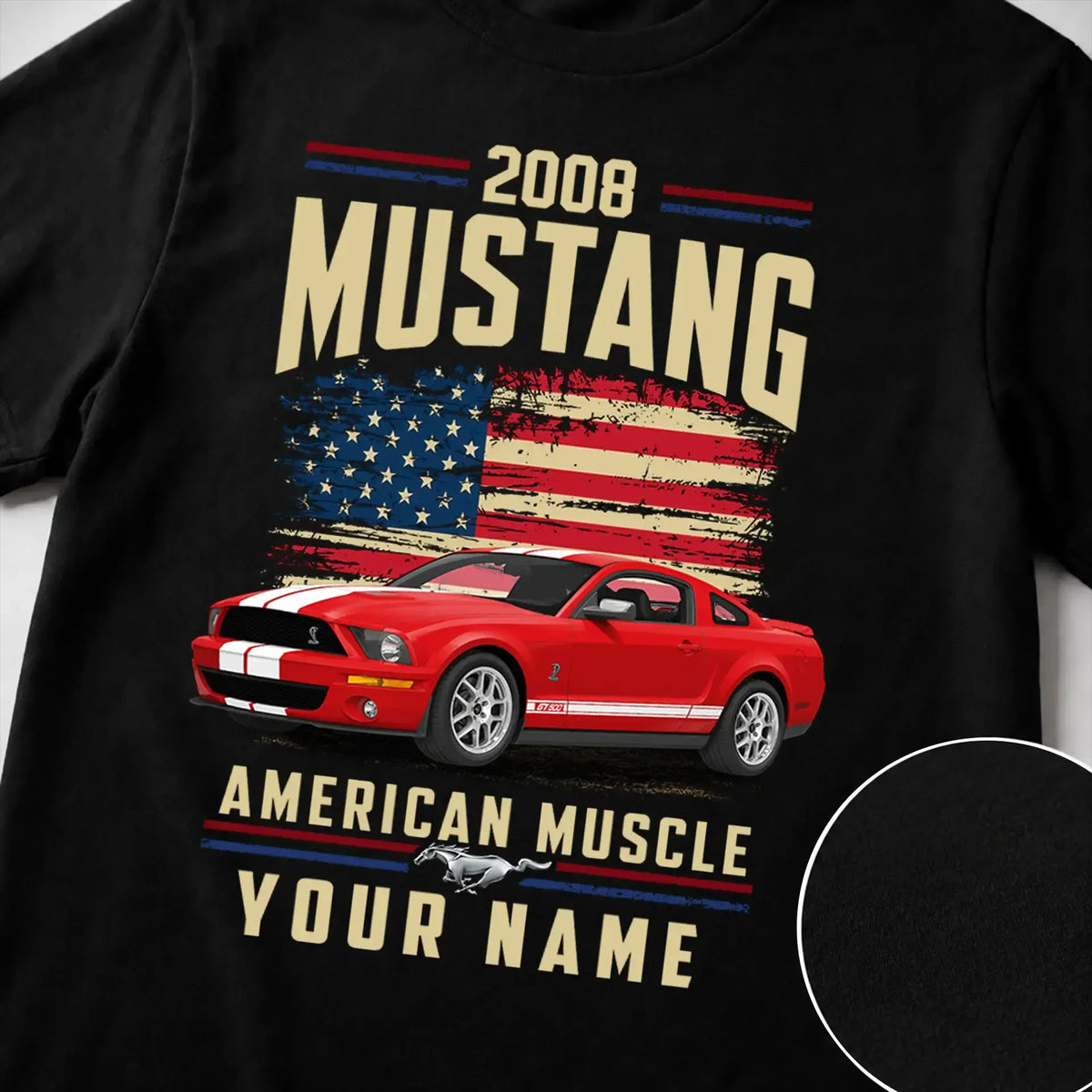 2008 Mustang Muscle Car Personalized Apparel