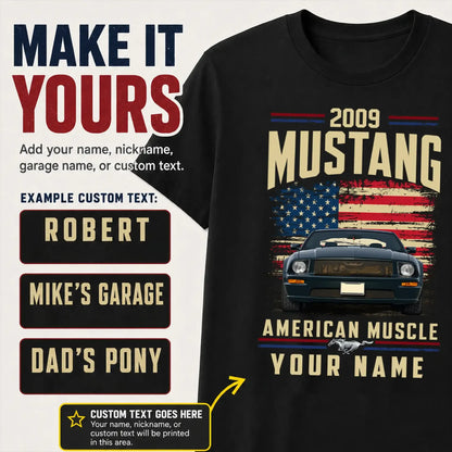 2009 Mustang Muscle Car Personalized Apparel