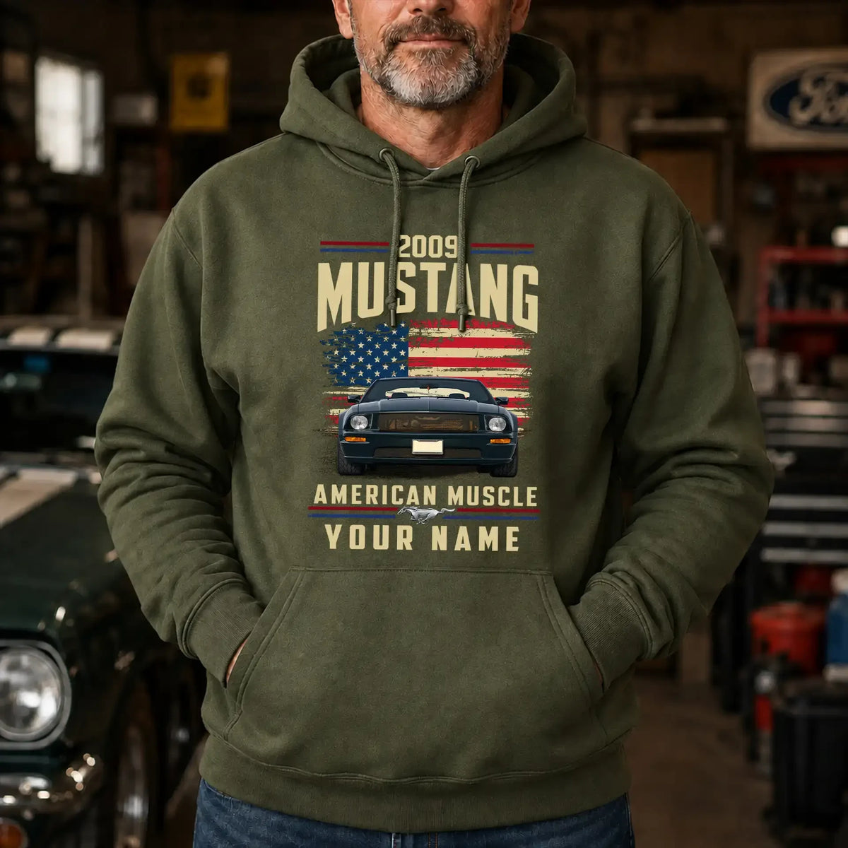 2009 Mustang Muscle Car Personalized Apparel