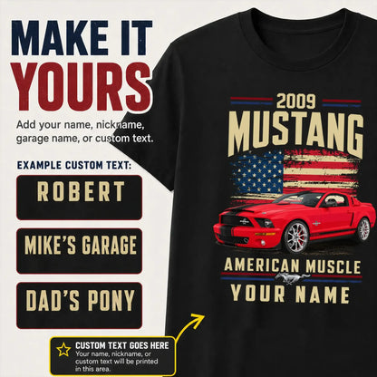 2009 Mustang Muscle Car Personalized Apparel