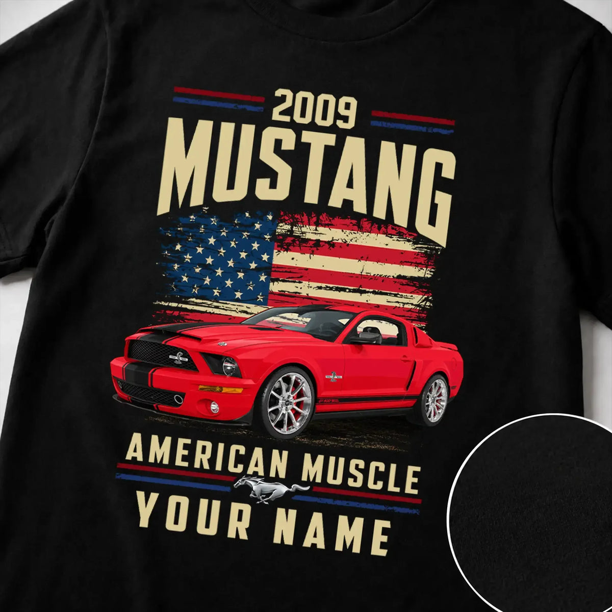 2009 Mustang Muscle Car Personalized Apparel
