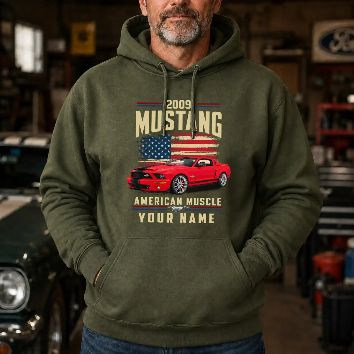 2009 Mustang Muscle Car Personalized Apparel