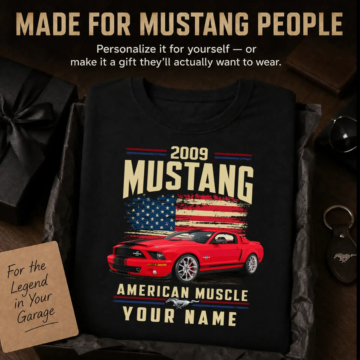 2009 Mustang Muscle Car Personalized Apparel