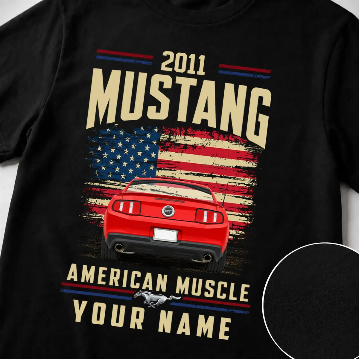 2011 Mustang Muscle Car Personalized Apparel