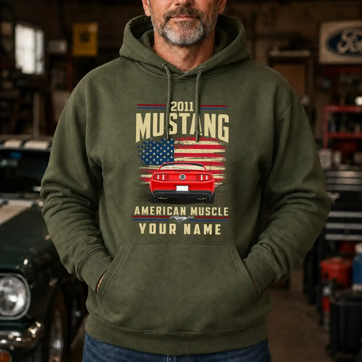 2011 Mustang Muscle Car Personalized Apparel