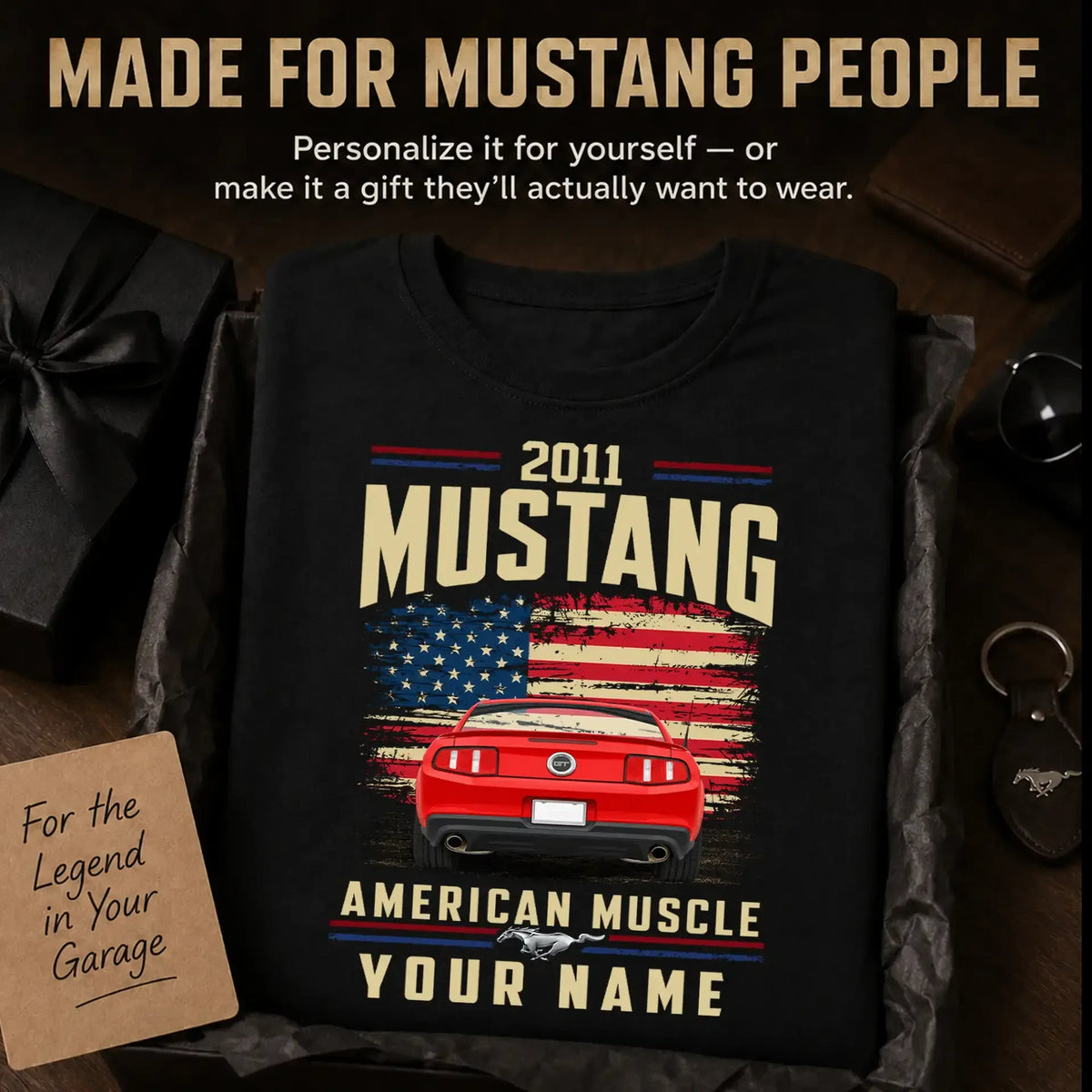 2011 Mustang Muscle Car Personalized Apparel