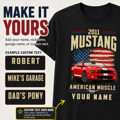 2011 Mustang Muscle Car Personalized Apparel