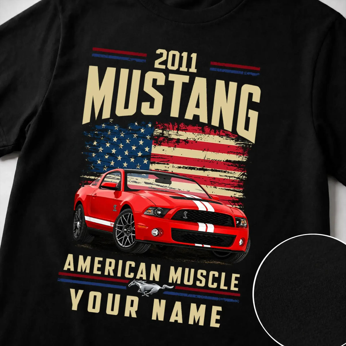 2011 Mustang Muscle Car Personalized Apparel