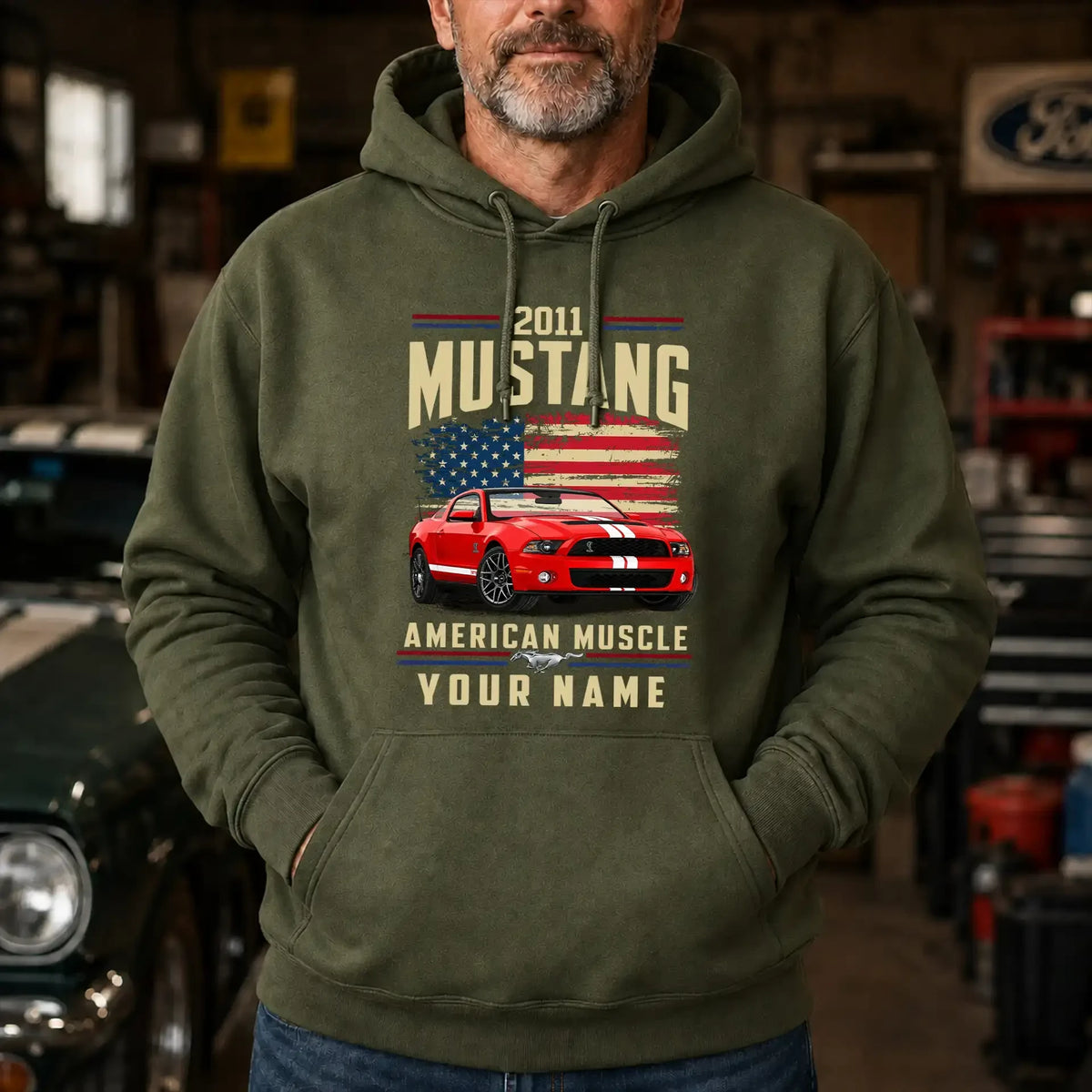 2011 Mustang Muscle Car Personalized Apparel