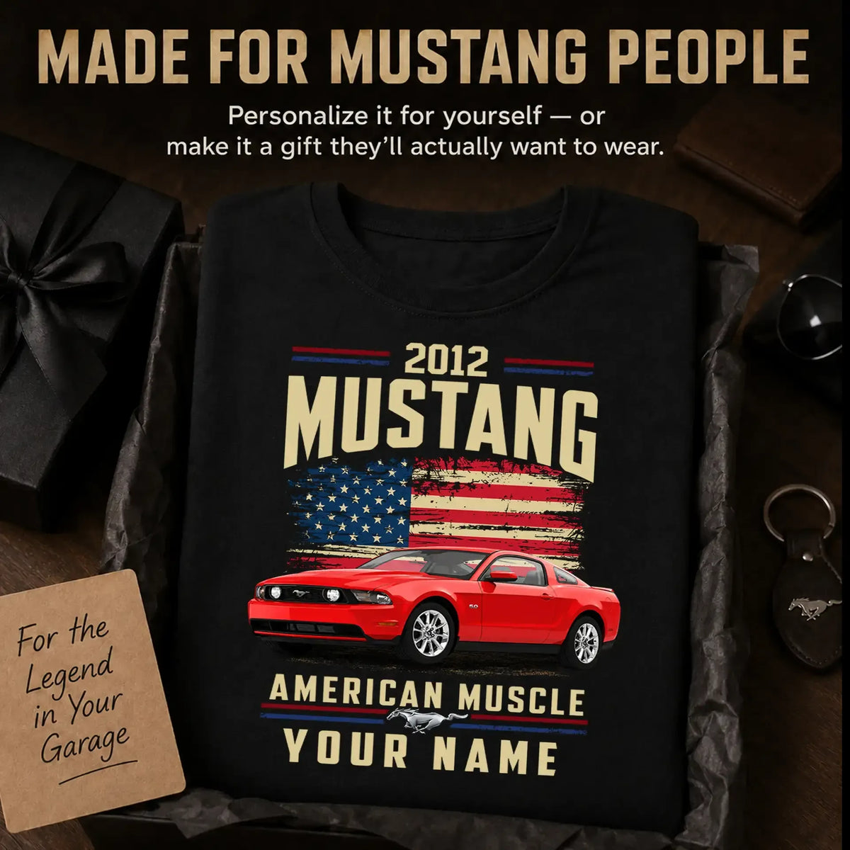 2012 Mustang Muscle Car Personalized Apparel