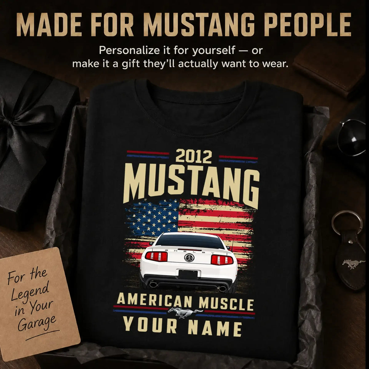 2012 Mustang Muscle Car Personalized Apparel