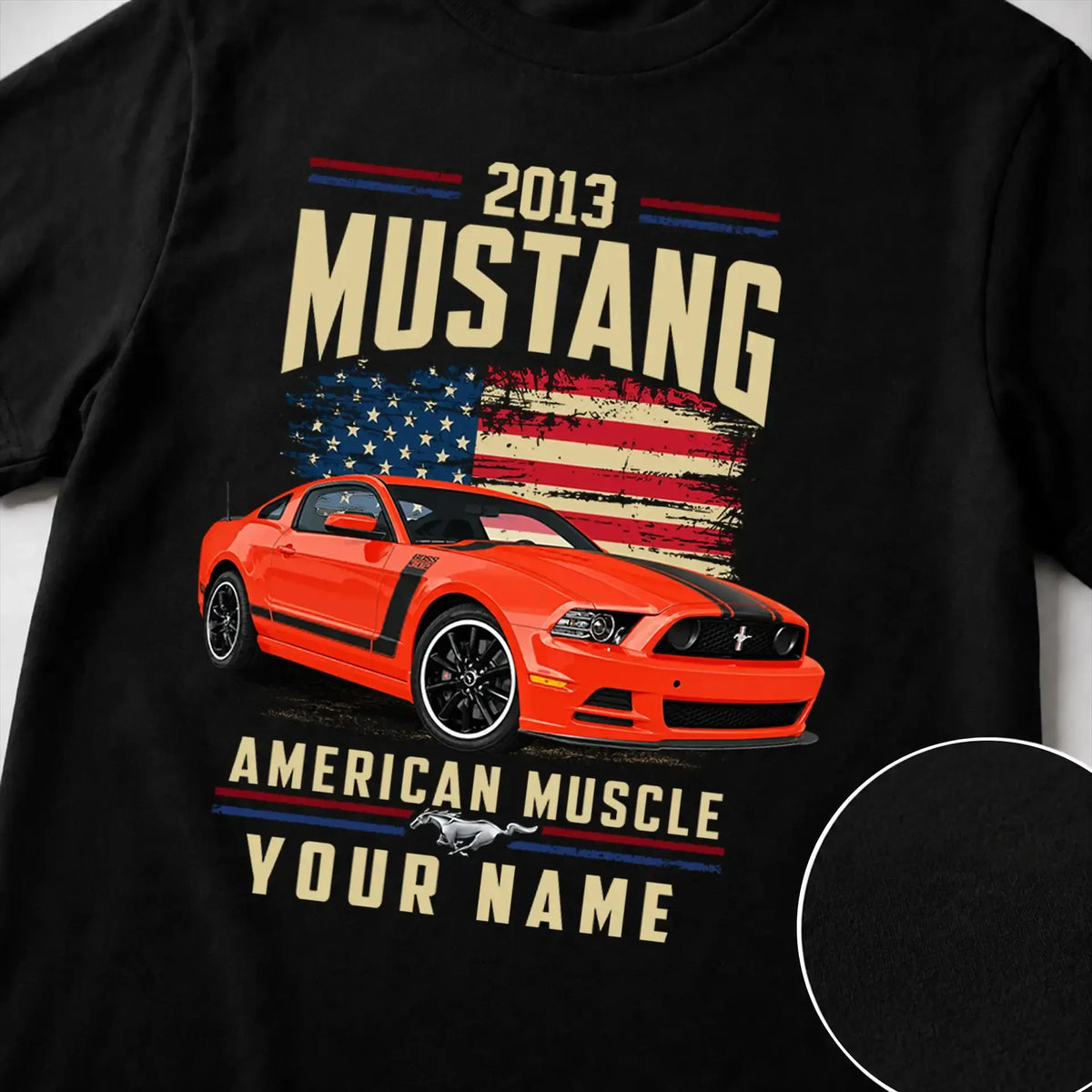 2013 Mustang Muscle Car Personalized Apparel