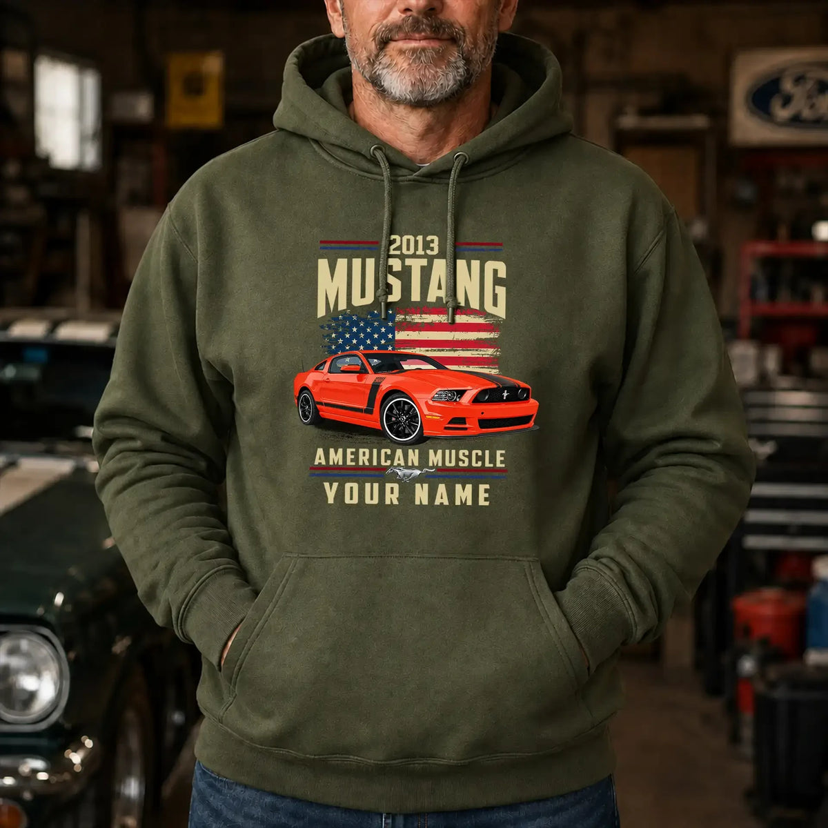 2013 Mustang Muscle Car Personalized Apparel