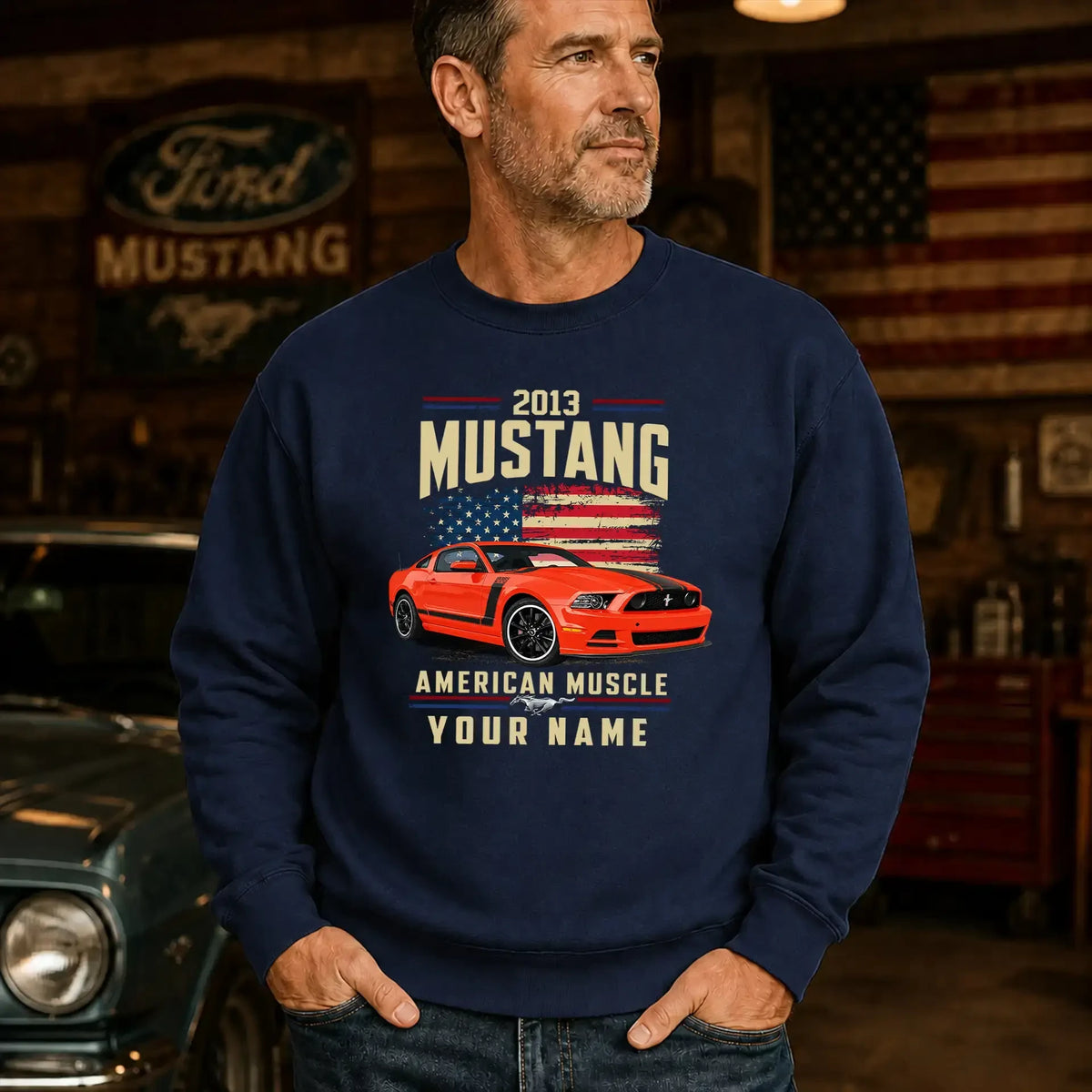 2013 Mustang Muscle Car Personalized Apparel