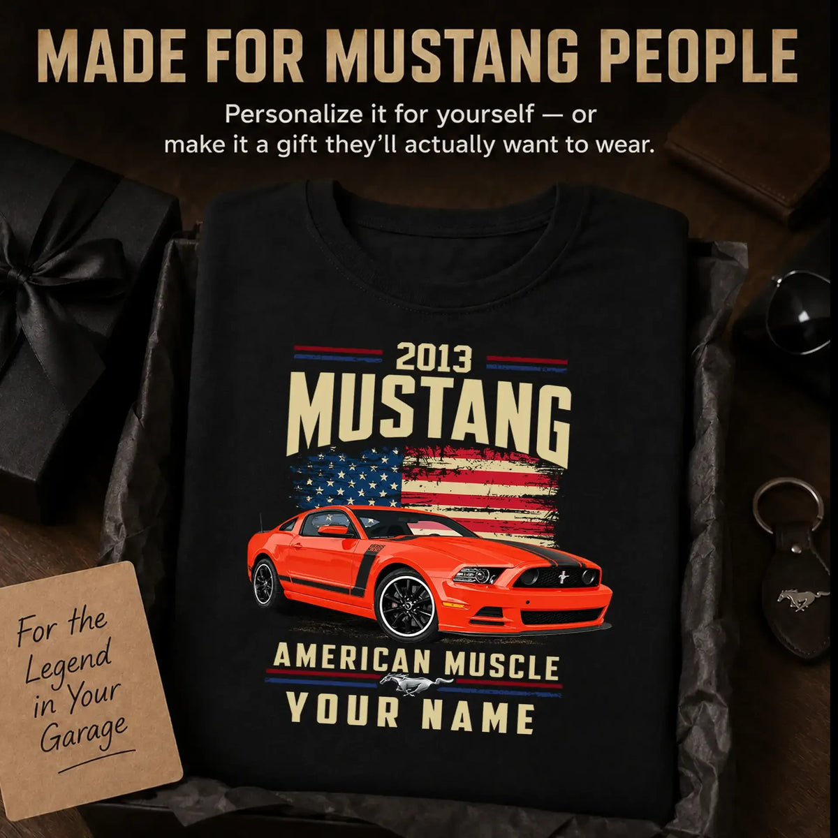 2013 Mustang Muscle Car Personalized Apparel