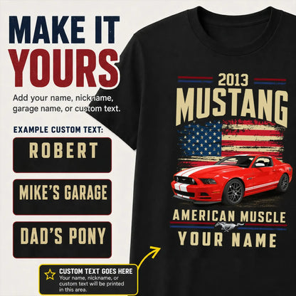 2013 Mustang Muscle Car Personalized Apparel