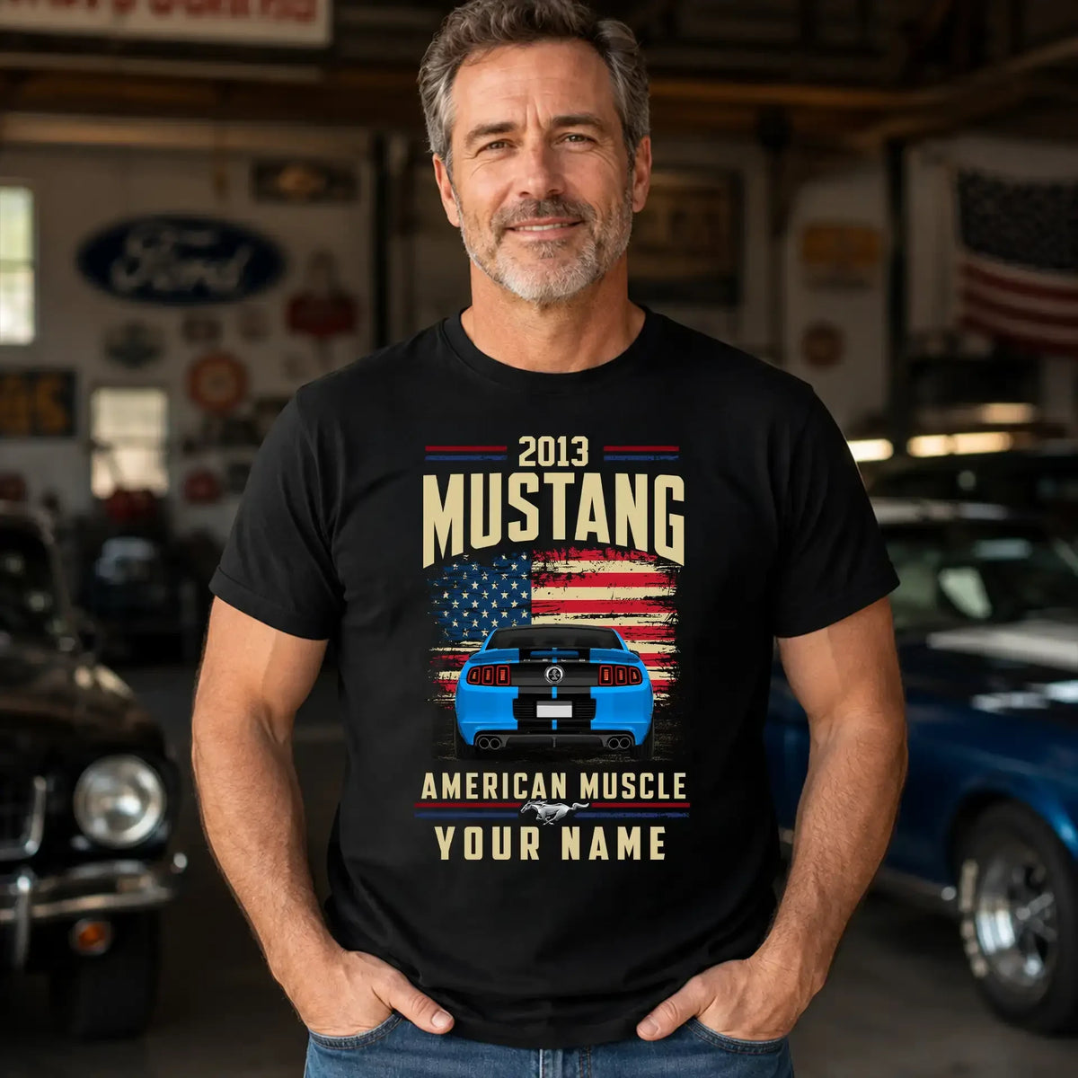 2013 Mustang Muscle Car Personalized Apparel