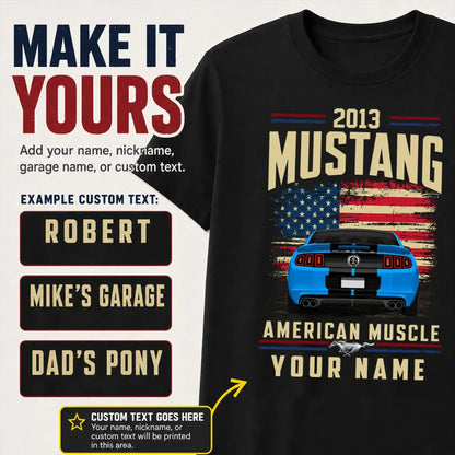 2013 Mustang Muscle Car Personalized Apparel