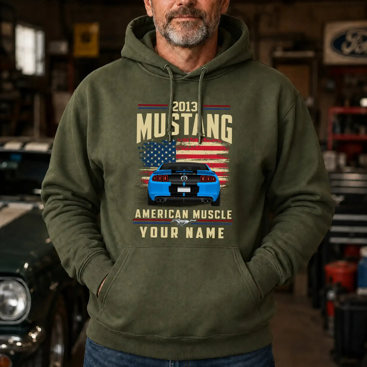 2013 Mustang Muscle Car Personalized Apparel