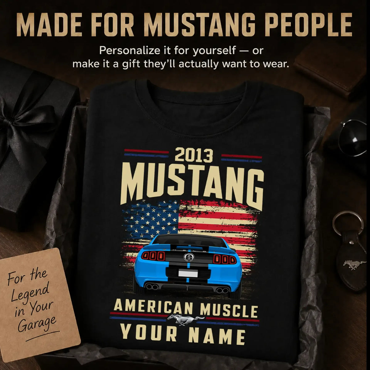 2013 Mustang Muscle Car Personalized Apparel