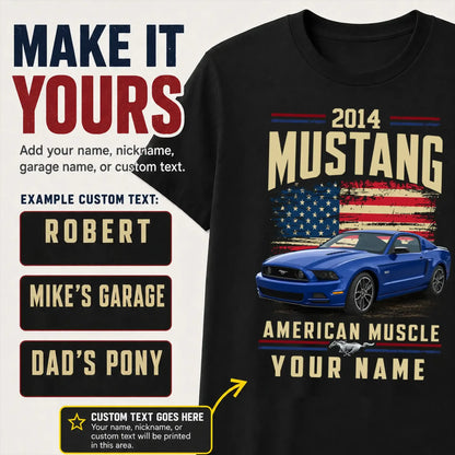 2014 Mustang Muscle Car Personalized Apparel