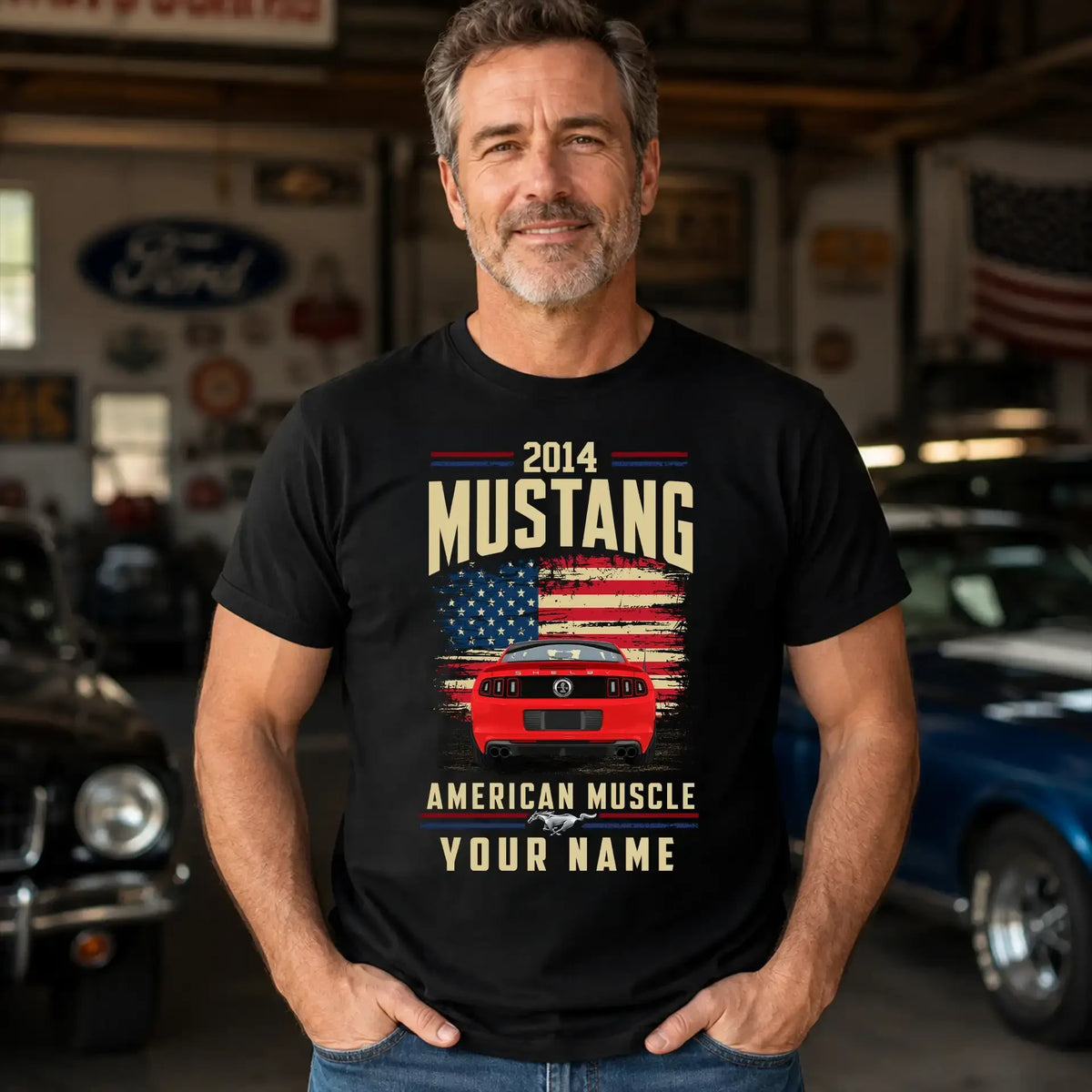2014 Mustang Muscle Car Personalized Apparel