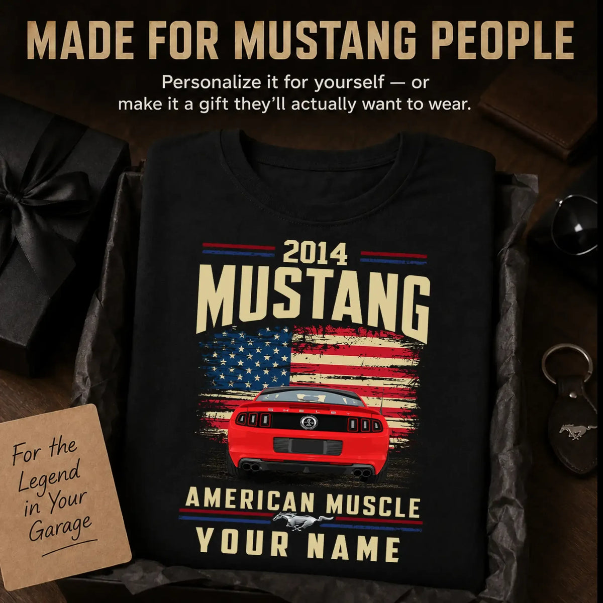 2014 Mustang Muscle Car Personalized Apparel