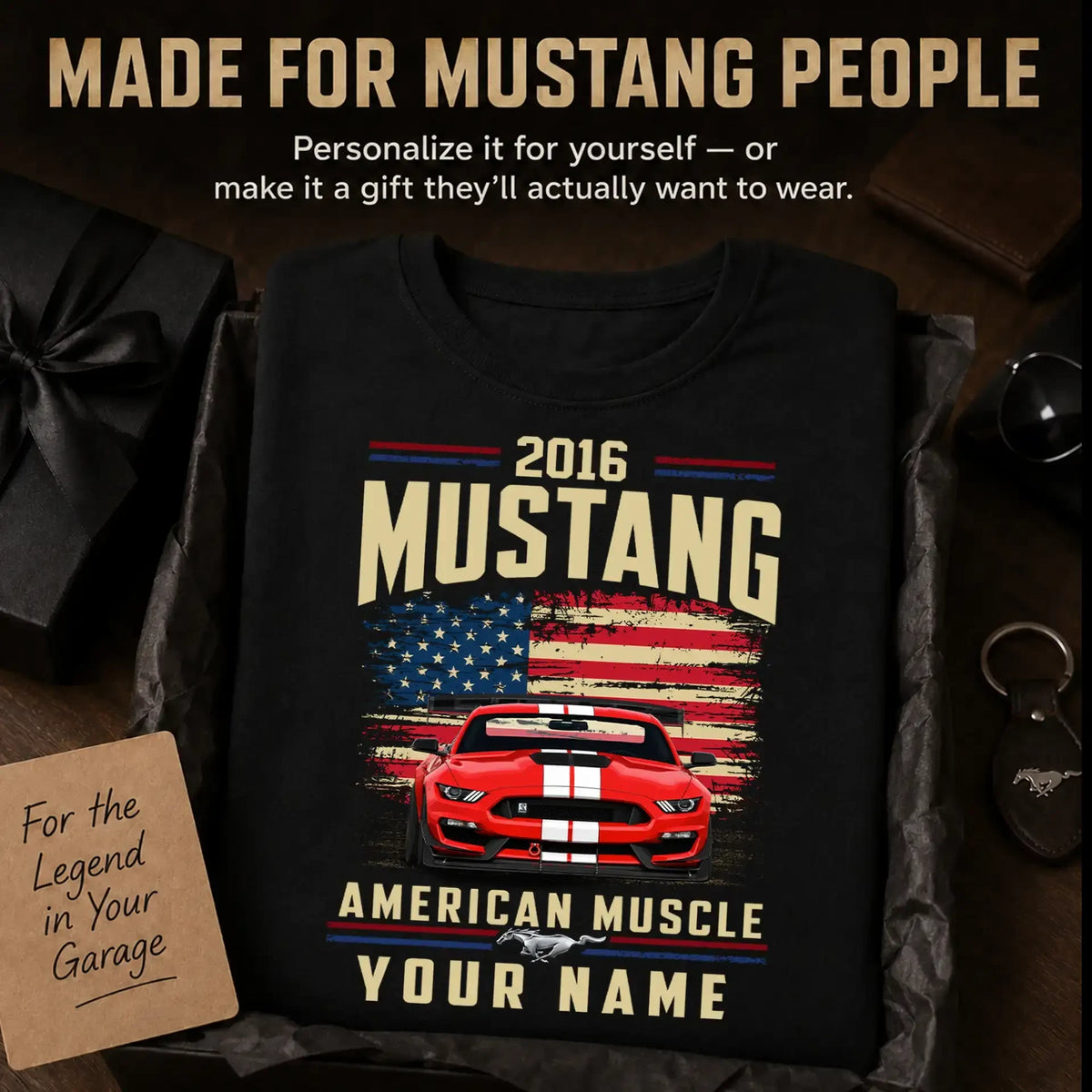 2016 Mustang Muscle Car Personalized Apparel