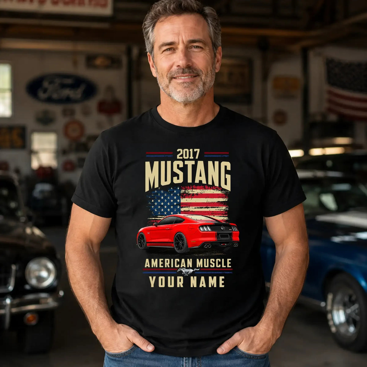 2017 Mustang Muscle Car Personalized Apparel
