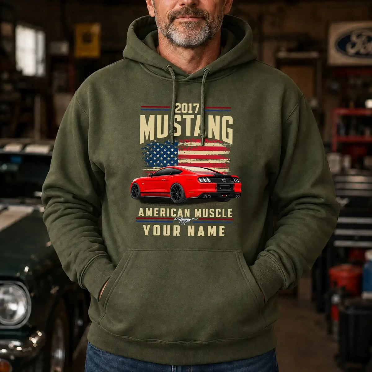 2017 Mustang Muscle Car Personalized Apparel