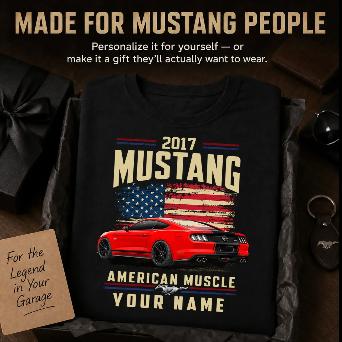 2017 Mustang Muscle Car Personalized Apparel