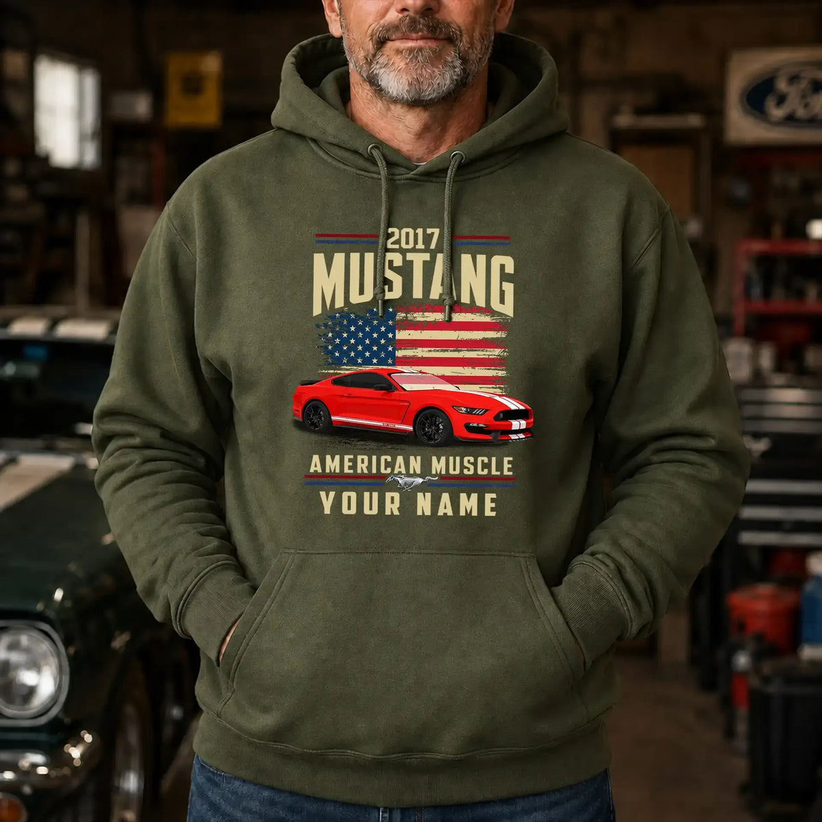 2017 Mustang Muscle Car Personalized Apparel