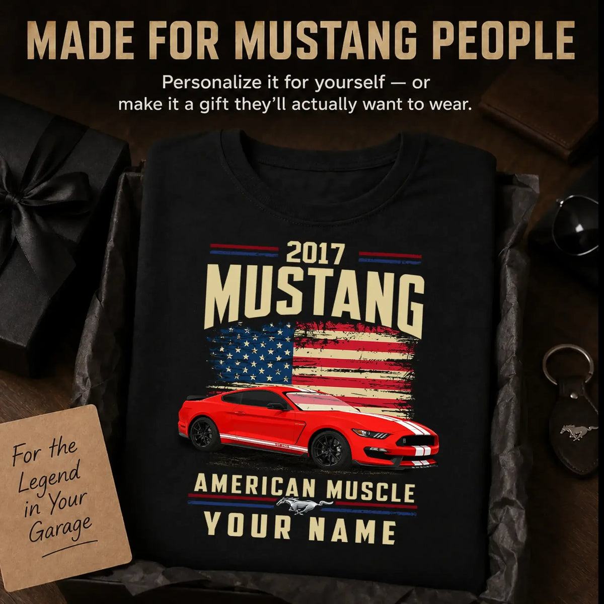 2017 Mustang Muscle Car Personalized Apparel