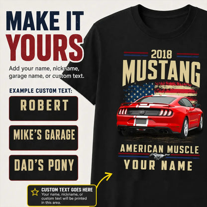 2018 Mustang Muscle Car Personalized Apparel
