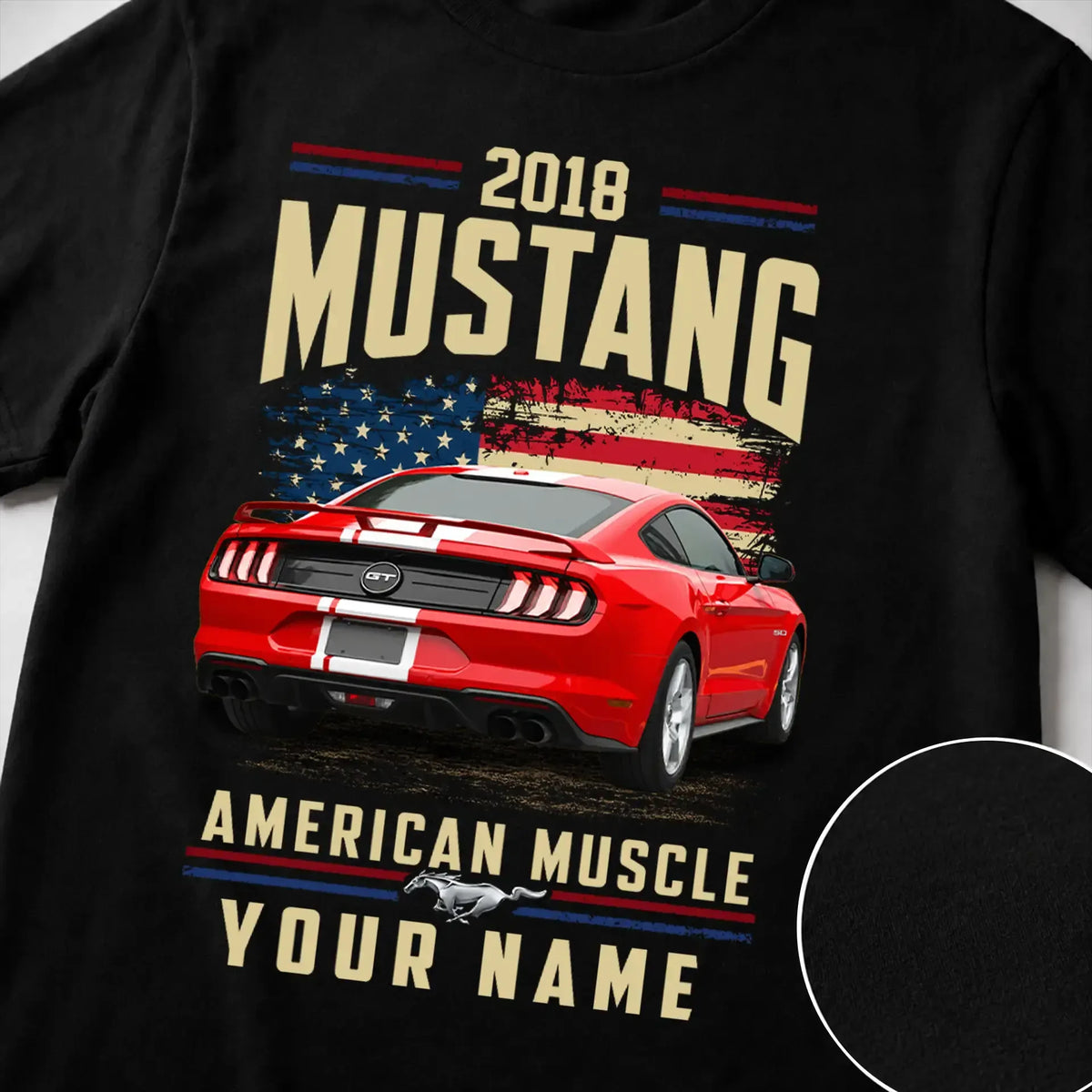 2018 Mustang Muscle Car Personalized Apparel