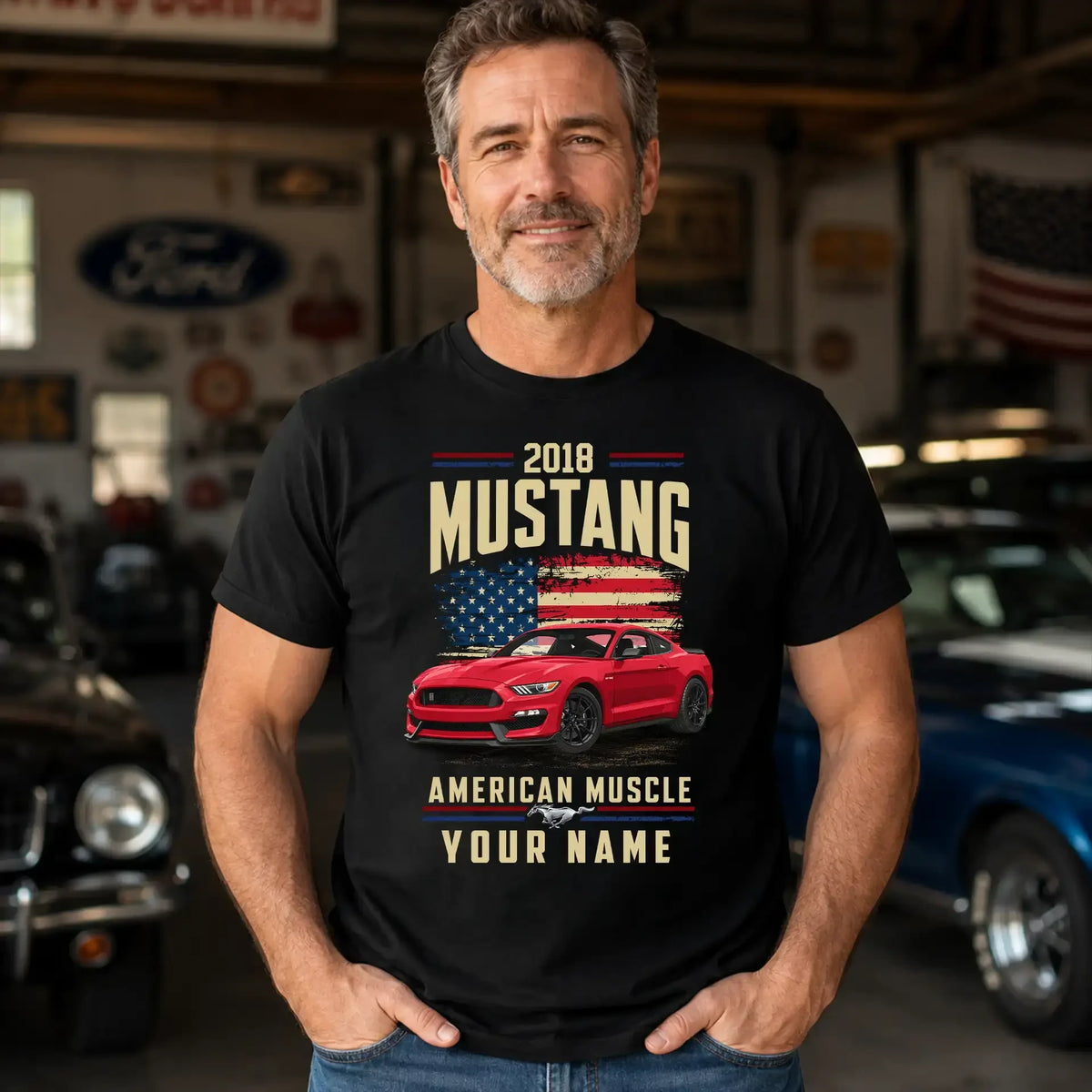 2018 Mustang Muscle Car Personalized Apparel