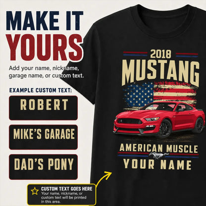 2018 Mustang Muscle Car Personalized Apparel
