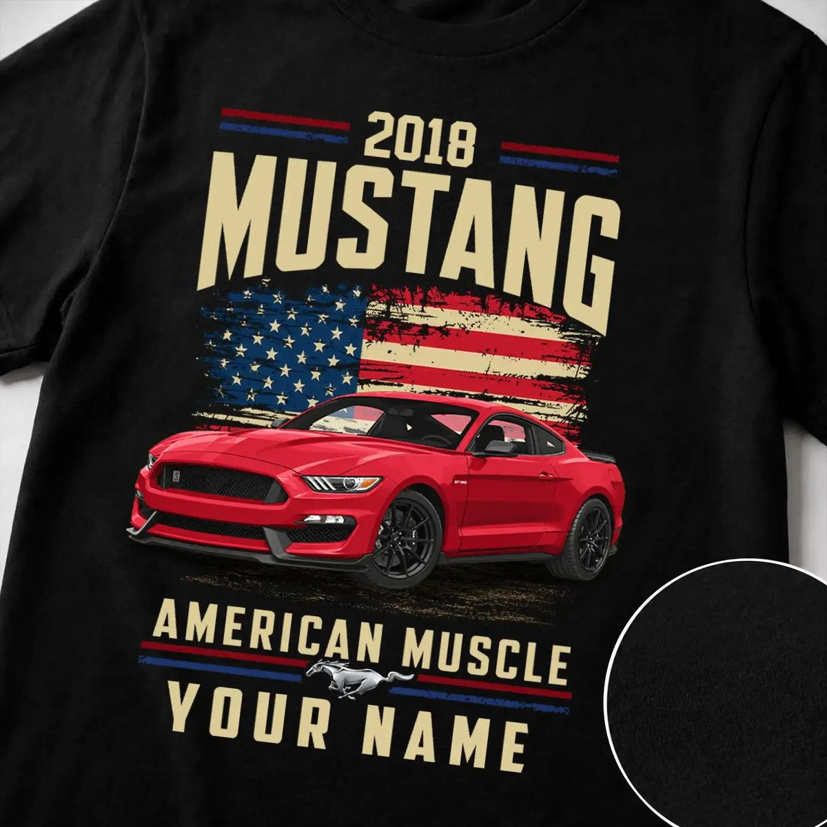2018 Mustang Muscle Car Personalized Apparel