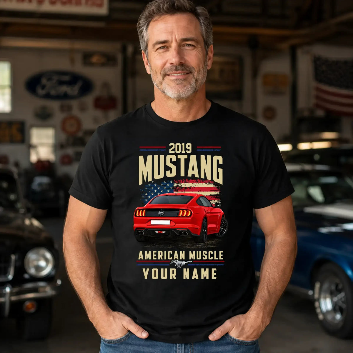 2019 Mustang Muscle Car Personalized Apparel