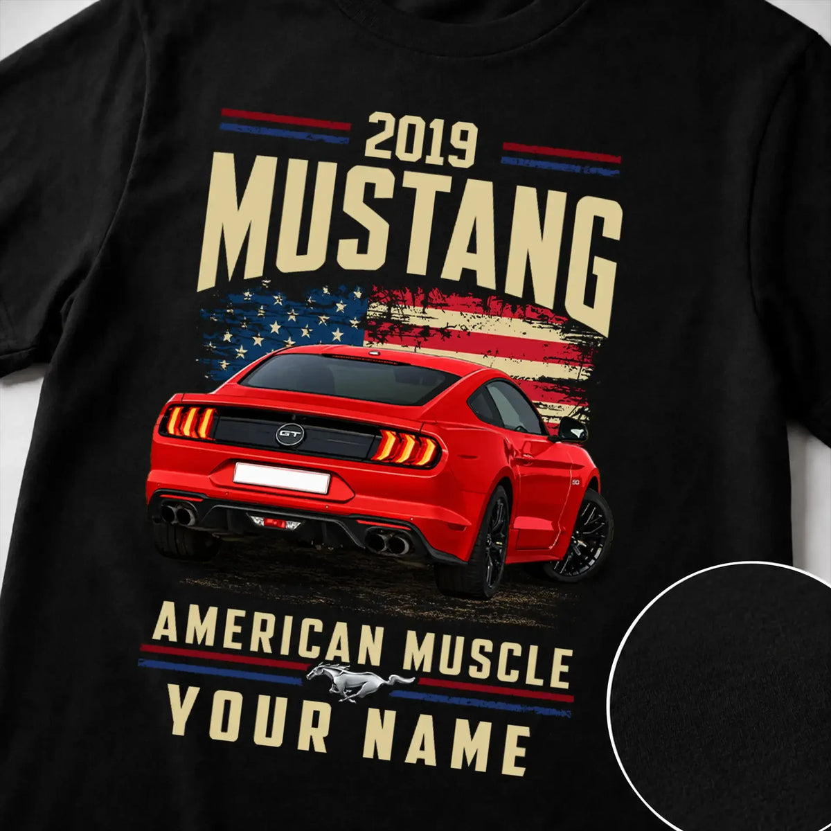 2019 Mustang Muscle Car Personalized Apparel