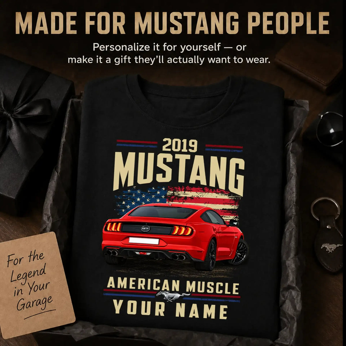 2019 Mustang Muscle Car Personalized Apparel