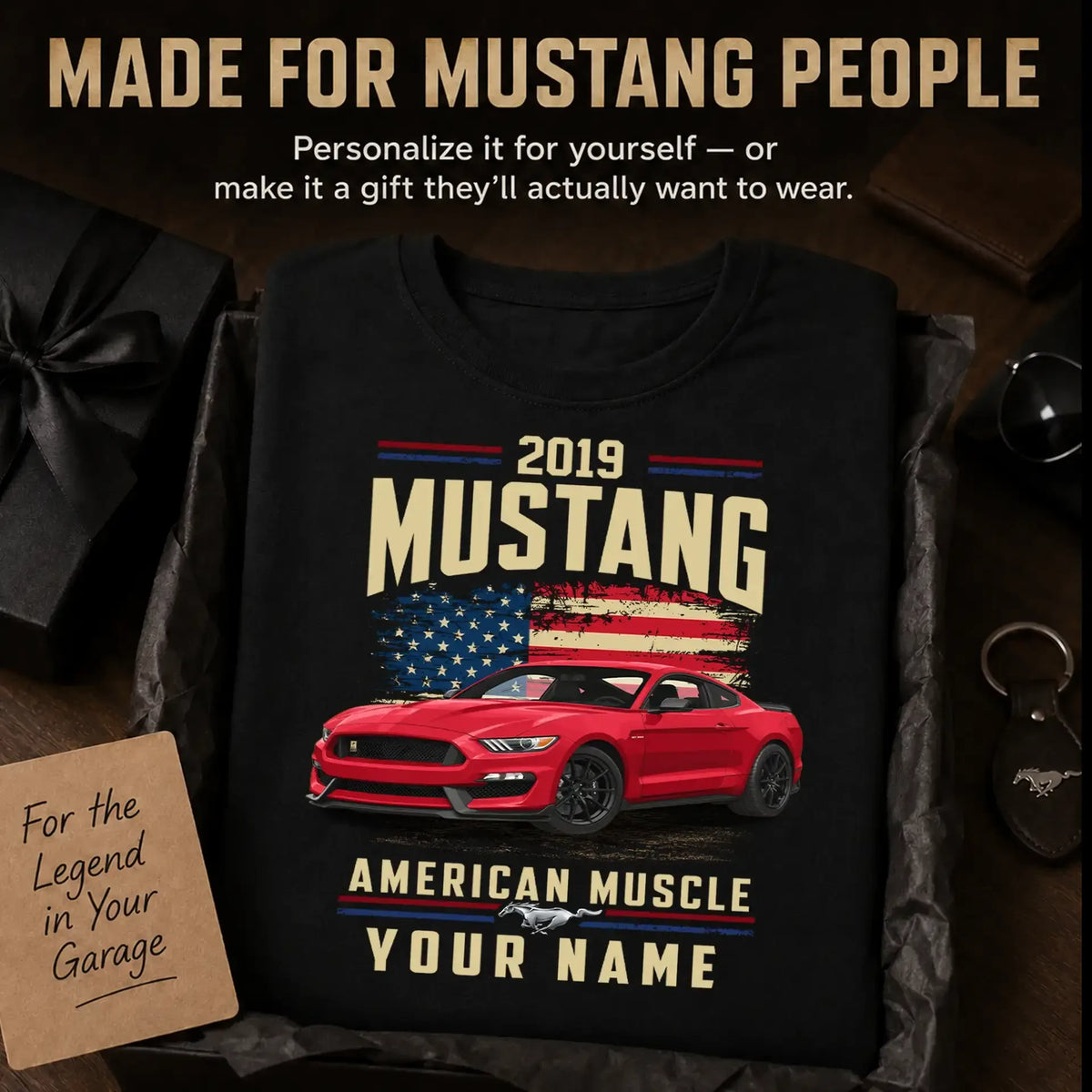 2019 Mustang Muscle Car Personalized Apparel