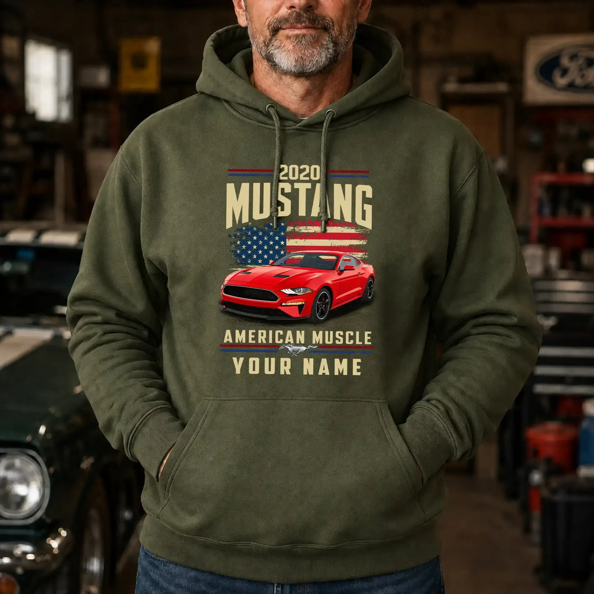 2020 Mustang Muscle Car Personalized Apparel