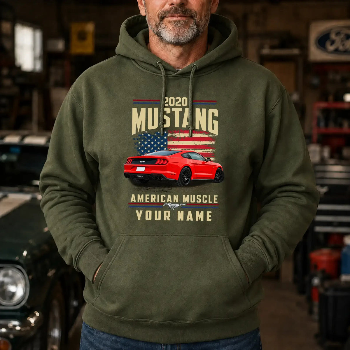 2020 Mustang Muscle Car Personalized Apparel