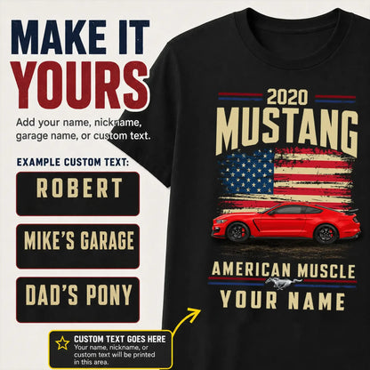 2020 Mustang Muscle Car Personalized Apparel
