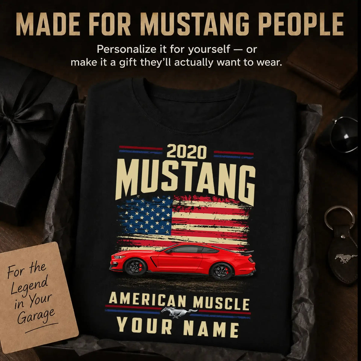 2020 Mustang Muscle Car Personalized Apparel