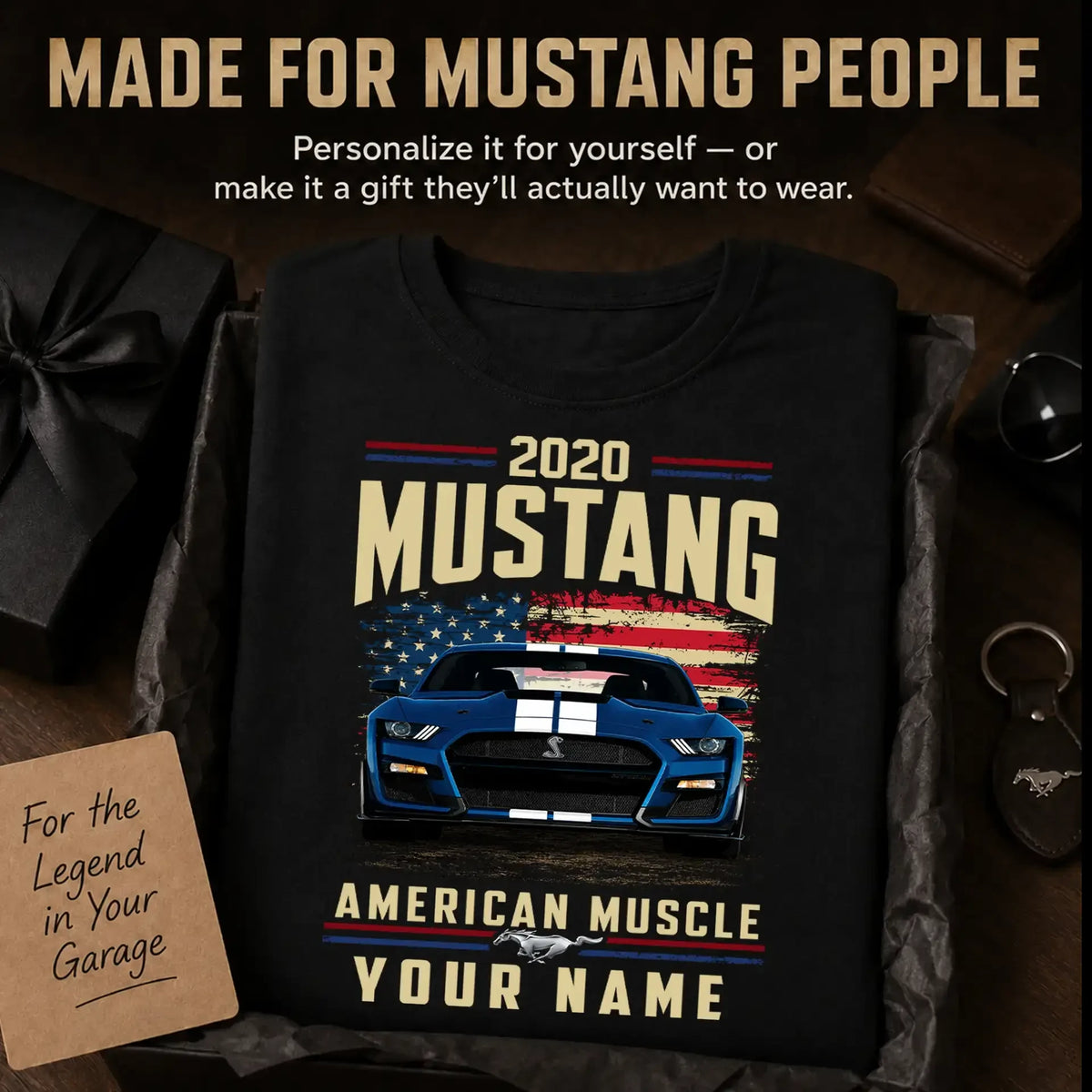 2020 Mustang Muscle Car Personalized Apparel
